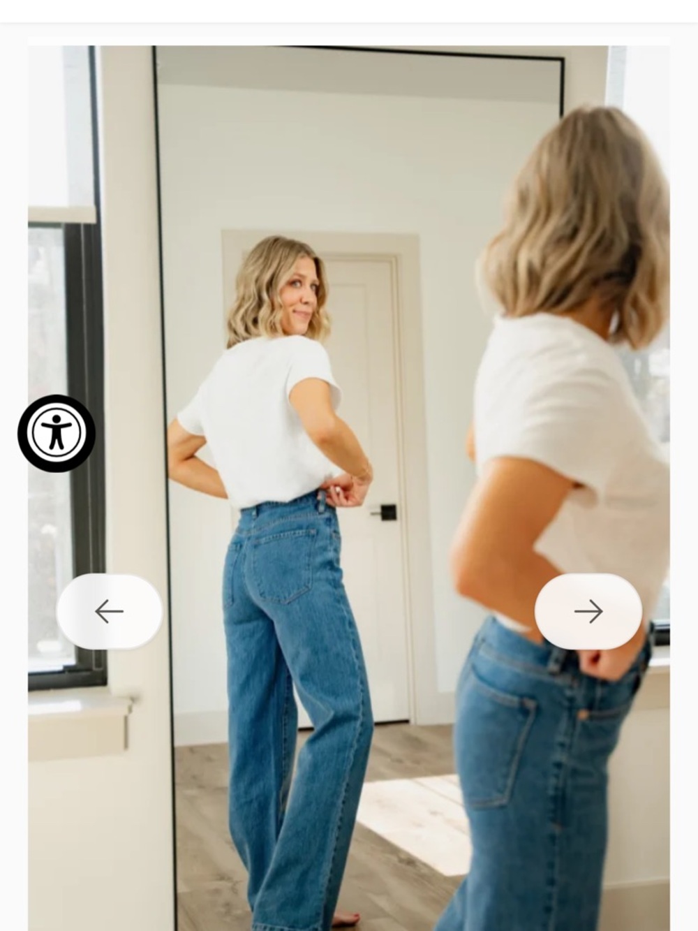 Classic High-Rise Straight Jeans - Blue